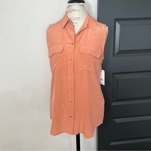 Equipment Femme Sleeveless Slim Signature Blouse